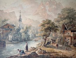 Rudolf MÜLLER (1802-1885) - Fantastisches Aquarell!