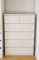 IKEA MALM Kommode weiss mit Glasplatte – Top Zustand