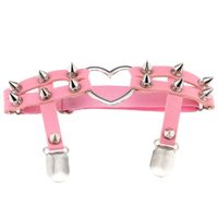 Strapsband Herz Nieten Spikes *NEU* rosa Gothic Punk Emo