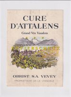 Etikette für Wein - Cure d'Attalens /bd