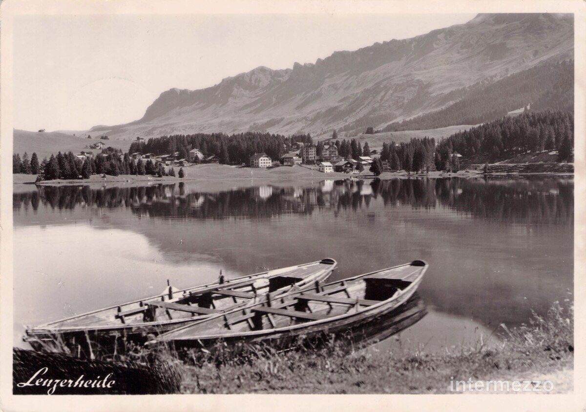 Cartoline postali: Lenzerheide GR // 1950 See Boot // Sommer – Usato da Basel venduto da intermezzo12