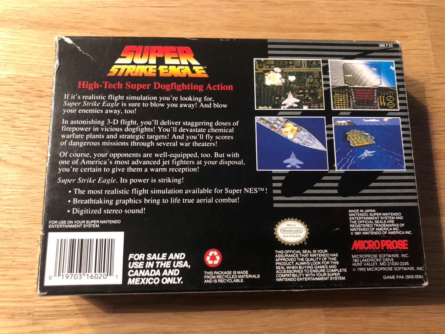 Nintendo Giochi: Super Strike Eagle für SNES (US) – Usato da Kestenholz venduto da Naruto_01 1