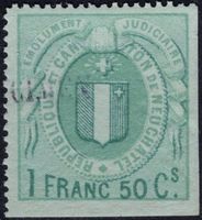 1.50 Fr. Fiskalmarke v. Kanton Neuchâtel