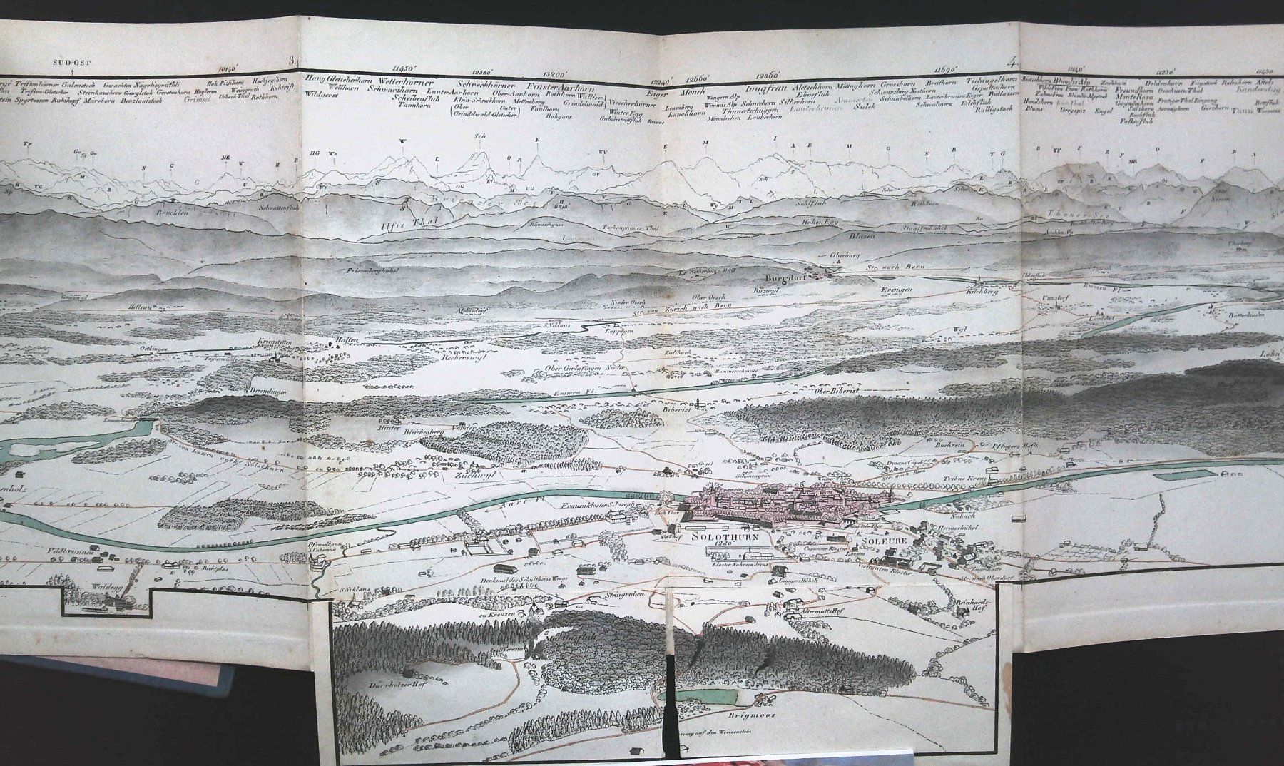 Cartes géographiques & atlas: Weissenstein Panorama von Keller 1817 – D'occasion à Rafz par Helvet32 3