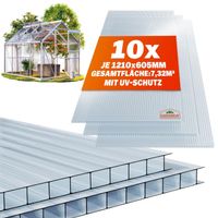 10x Polycarbonat Hohlkammerplatten