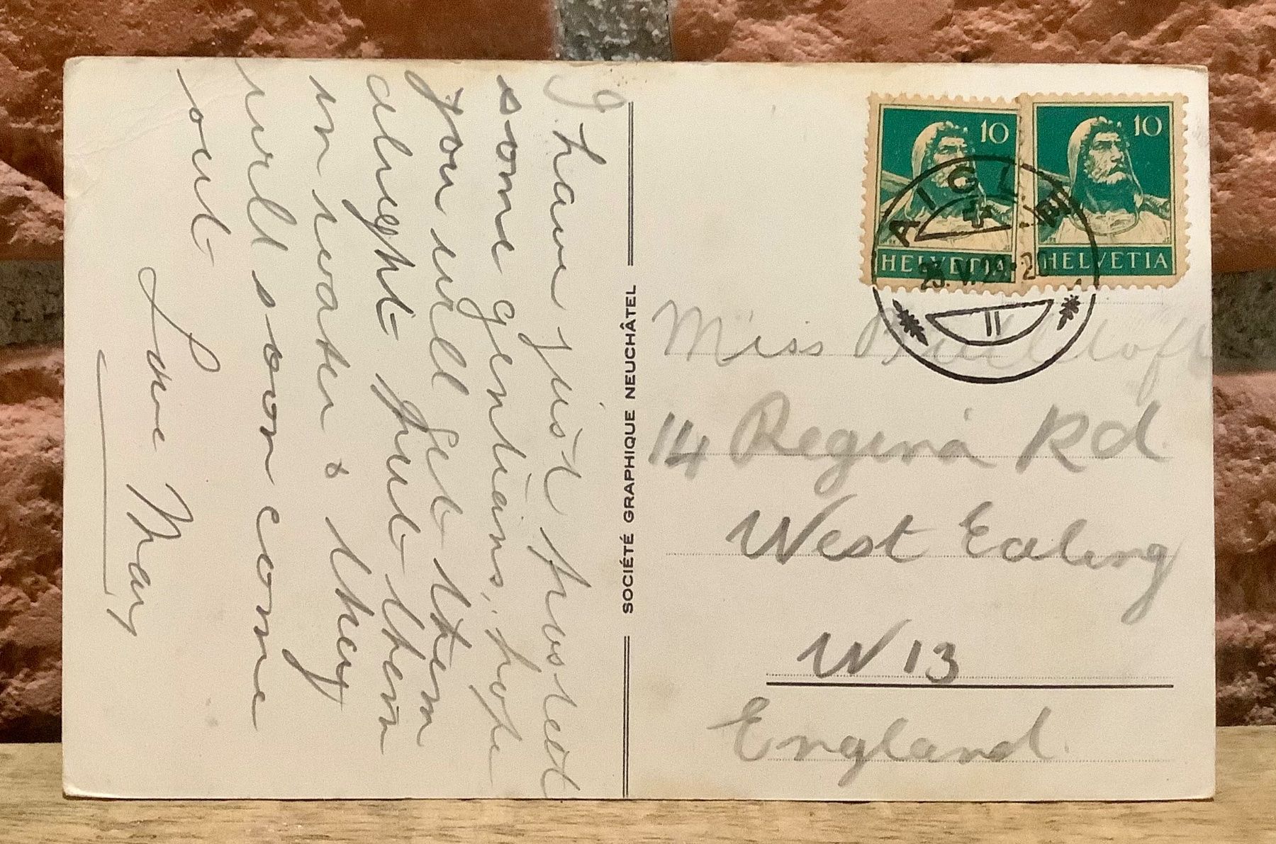 Cartoline postali: 1929 - AIGLE - Le Château et le Cornettes de Bise – Usato da Root venduto da ENGLAND-TREASURES 2