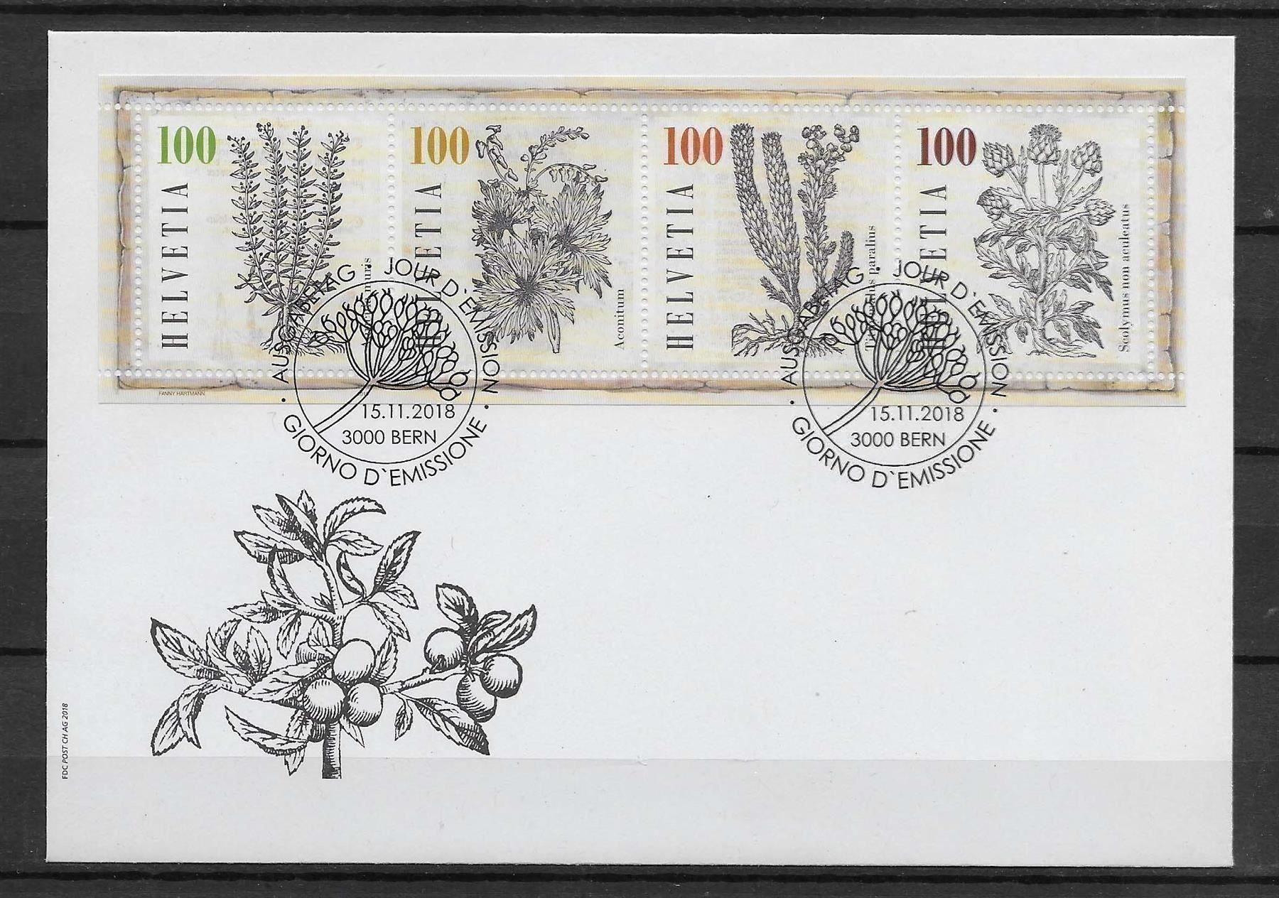 Tutti i francobolli: F1700 - FDC Plantes médicinales – Usato da Trélex venduto da Phil_Albert