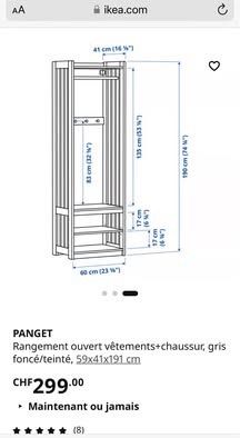 Guardaroba: IKEA panget Rangement ouvert vêtements+chaussur – Usato da Vevey venduto da ist_lnl6 1
