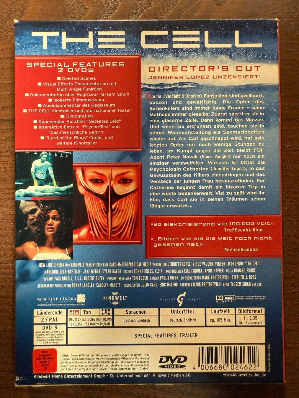 Alle DVDs: The Cell – Gebraucht aus Zürich von FilmFreunde 1