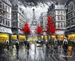Modern Art - Paris Spaziergang am Abend