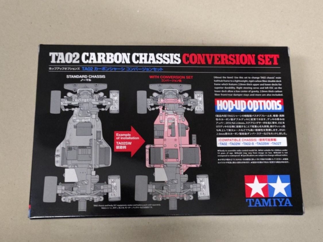 Tamiya Modellismo RC: Tamiya TA02 Carbon Chassis Conversion set – Usato da Wetzikon ZH venduto da Douglas-MD-11 1