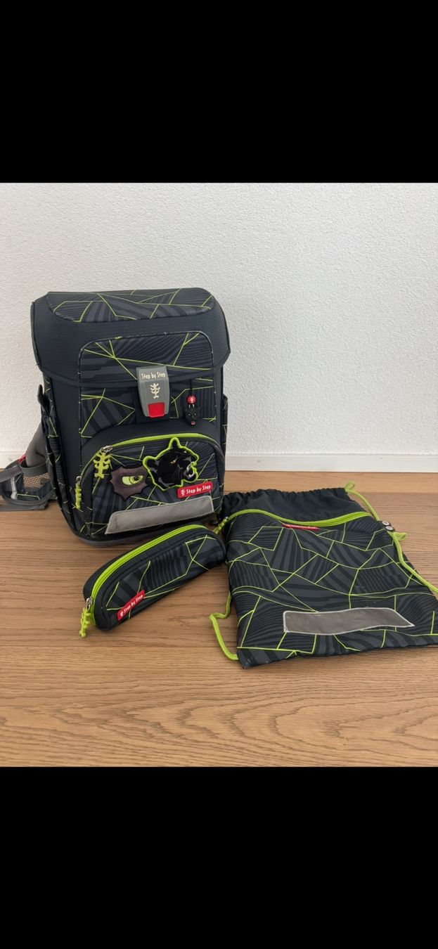 Step by Step Zaini: Schulranzen Set "Step by Step" Panter cool, TOP ZUSTAND 4... – Usato da Zuzwil SG venduto da irene.f