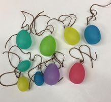 Hübsche Osterdeko Eier, 9 Stück, Glas, tolle Farben!