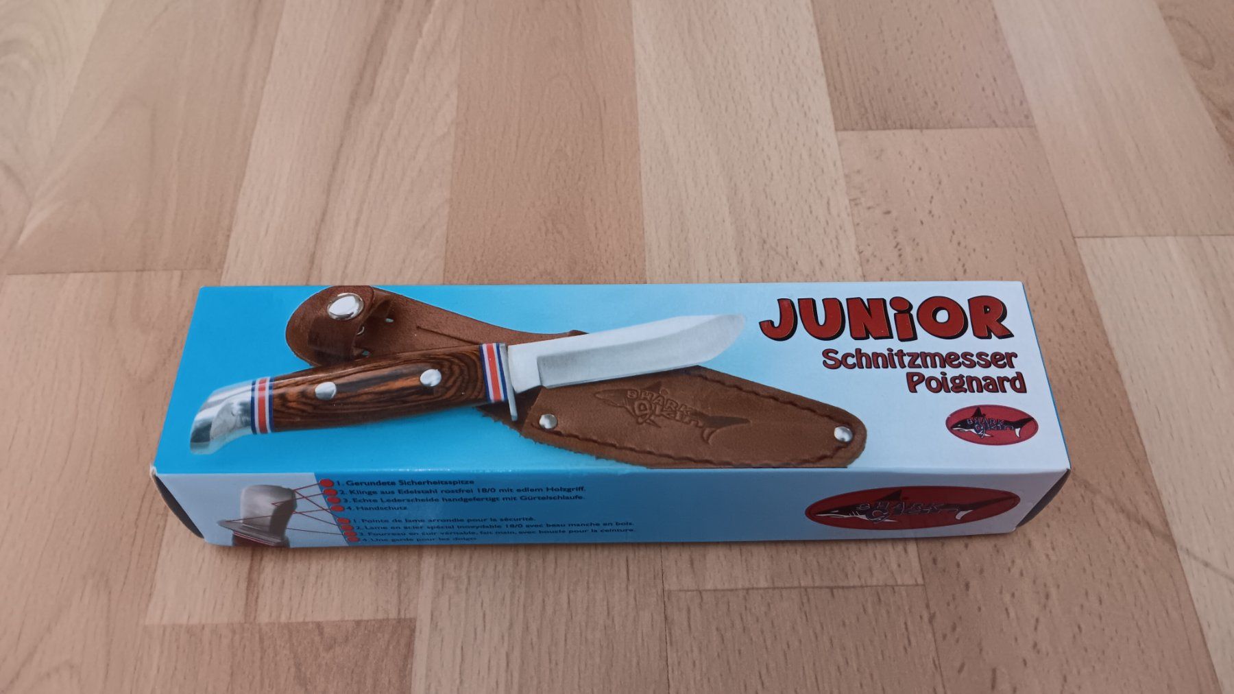 Messer: Junior Schnitzmesser mit Lederscheide – Neu (gemäss Beschreibung) aus Dietikon von Rabia