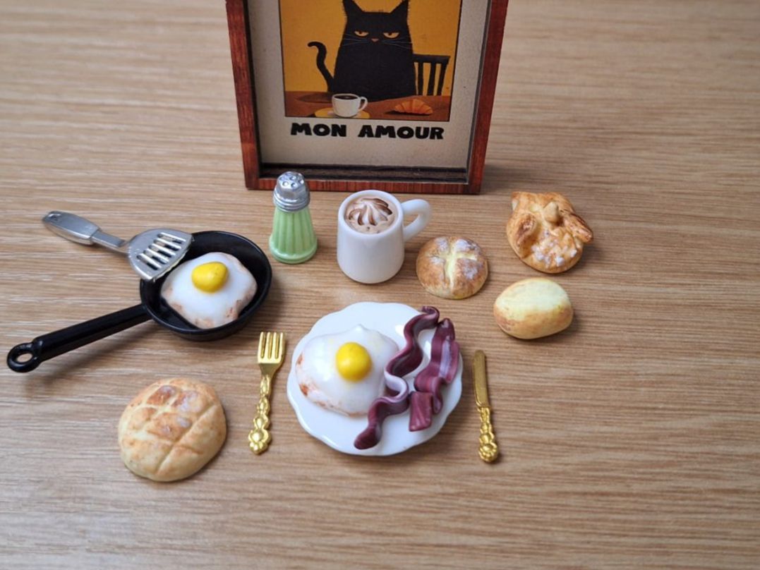 Case e mobili per bambole: Handmade Frühstück Set – Nuovo (secondo la descrizione) da Zürich venduto da HandmadeTinyFood 3