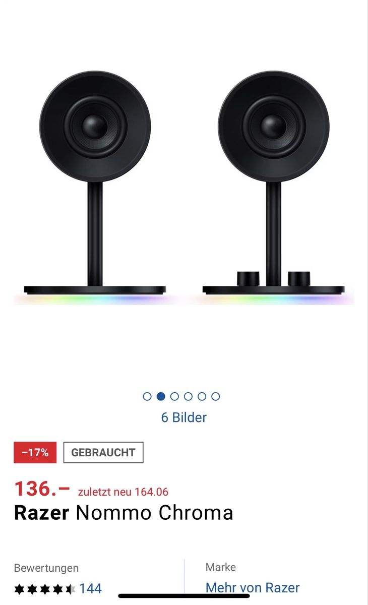 Razer Haut-parleurs: Razer Nommo Chroma PC – Neuf (Voir description) à Wädenswil par eli_dcd6 1