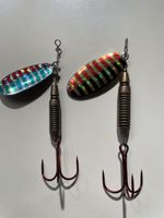 2 Grandes Cuillères ondulantes truite pêche brochet sandre