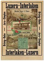 Plakat Brünig-Linie Jura-Simplon 1890