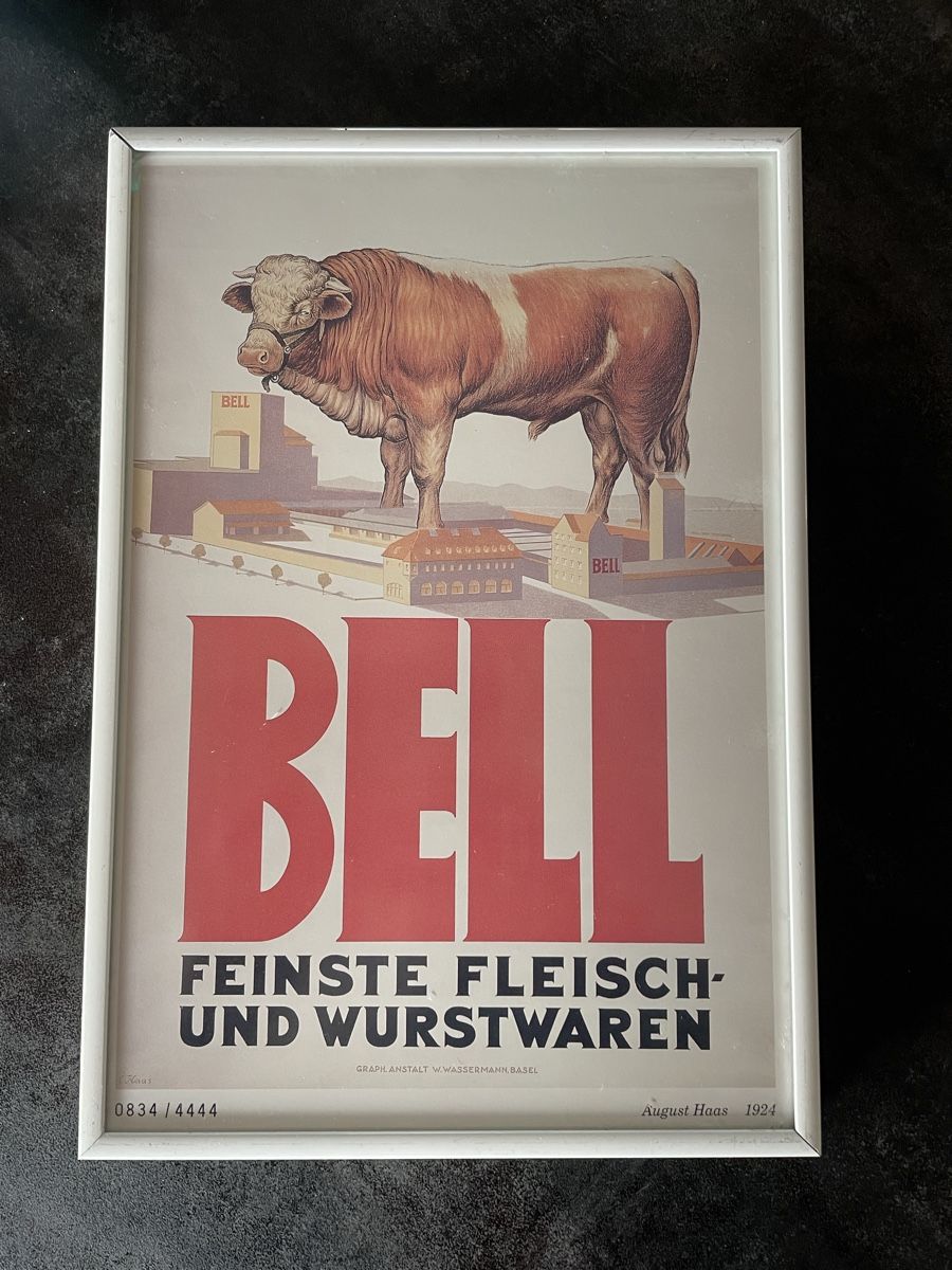 Grafiken & Lithographien: Lithographie Affiche Publicitaire August Haas pour Bell – Gebraucht aus Vallamand von Bricbracbroc82 2