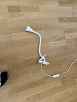 Klemmlampe weiss flexibel einstellbar, funktionsfähig 