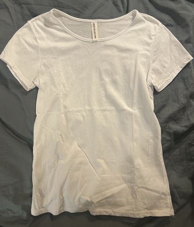 Basic damen T-Shirt New Collection weiss, 100 % Baumwolle