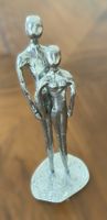 Moderne Zinnskulptur "Danke" 23cm – NL-Handarbeit