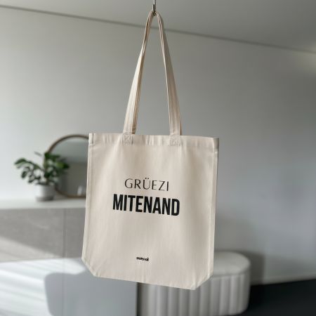 Tote Bag "Grüezi Mitenand" | Baumwolle | Schweizerdeutsch