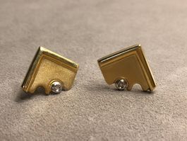 Ohrstecker mit Diamanten aus 18 Karat Gelbgold Au 750