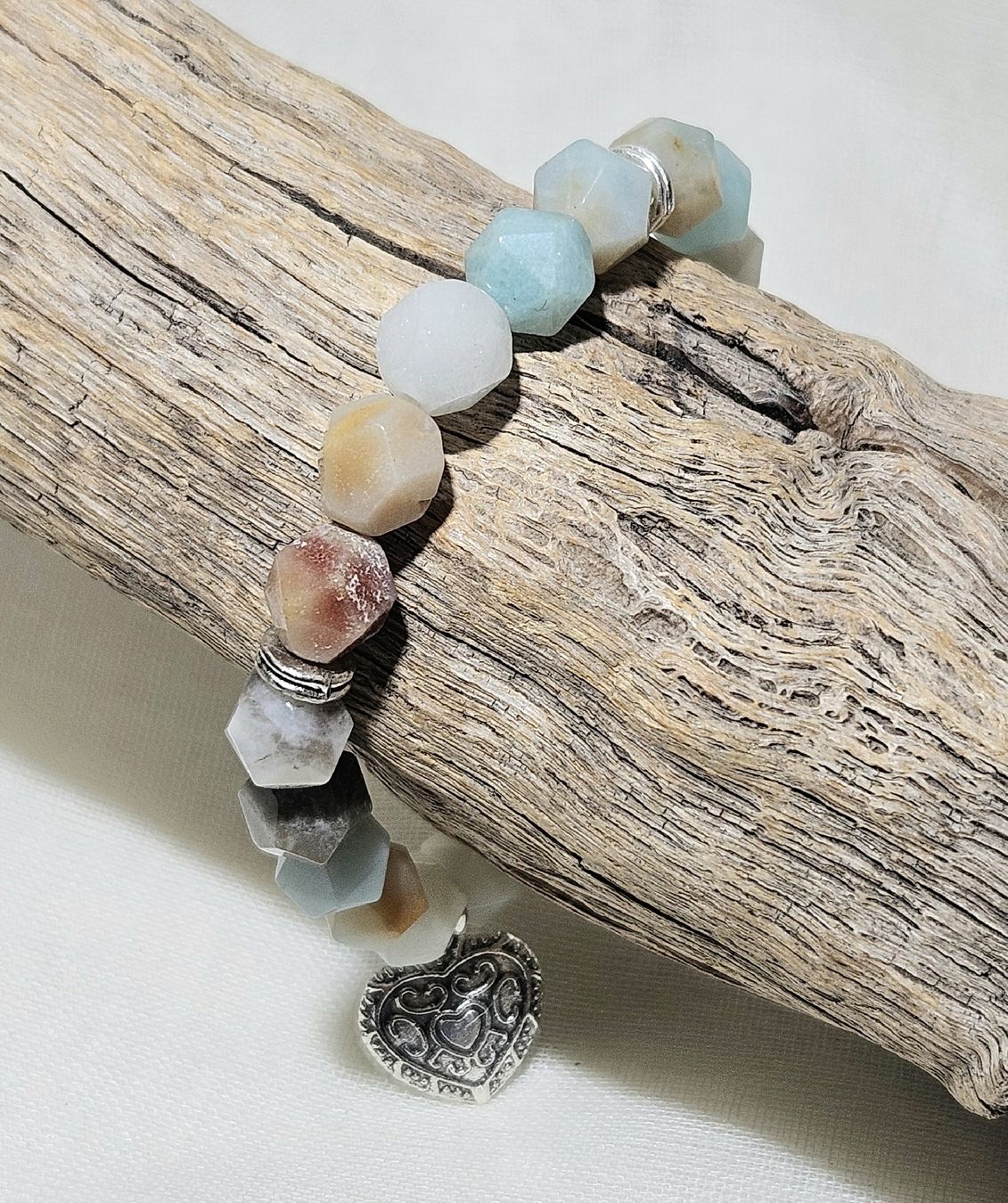 Bracciali & Braccialetti: Amazonit-Herz Armk. - Spendenaktion – Nuovo (secondo la descrizione) da Unterkulm venduto da Nachtigall 5