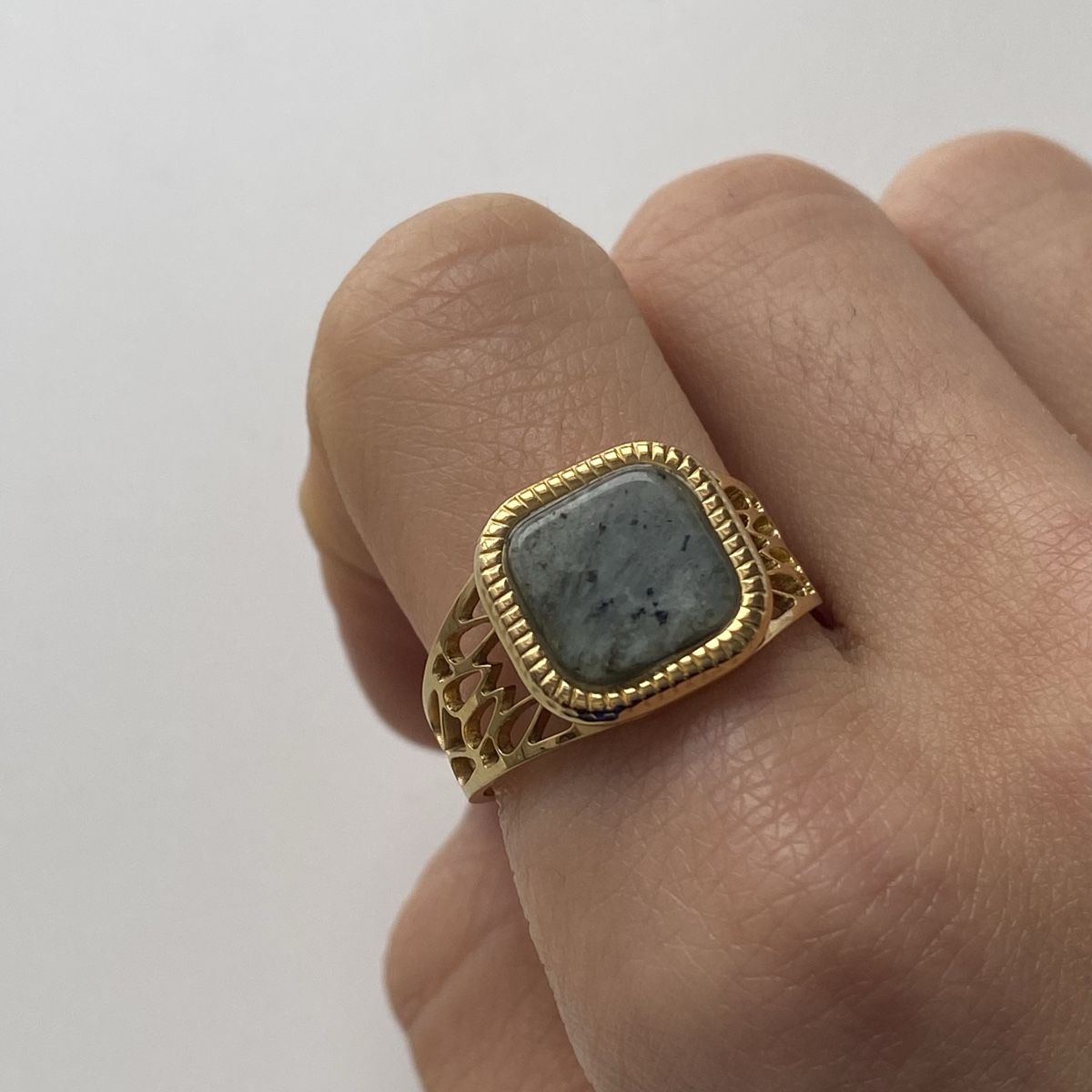 Anelli: 18KGP Labradorite Ring aus Edelstahl – Nuovo (secondo la descrizione) da Givisiez venduto da dor_xb9k
