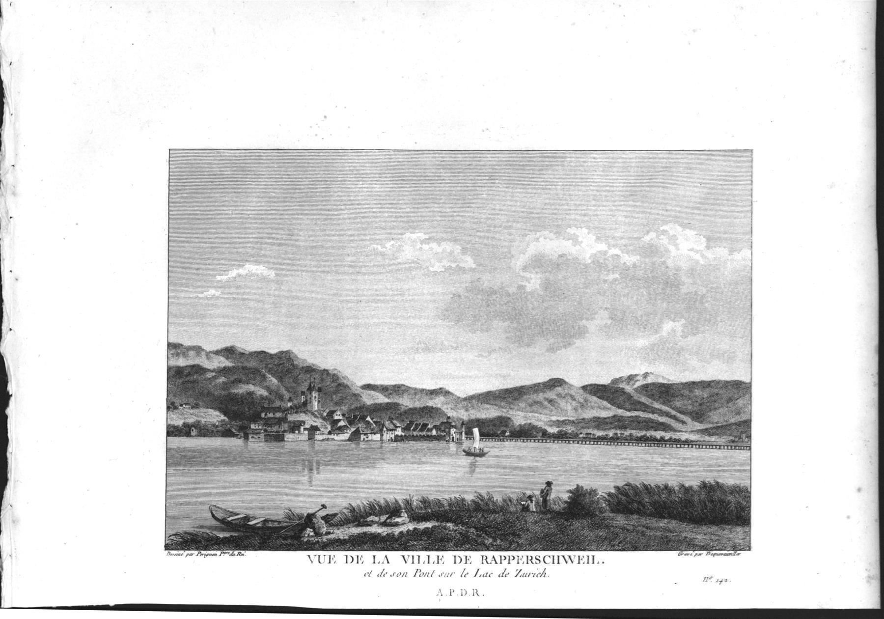 Incisioni: Rapperswil Originalkupferstich 1780 – Usato da Rafz venduto da Helvet32