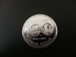Canada 1 Dollar 1974 100 Jahre Winnipeg Silber (0.5) 23.3 g