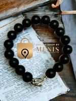 Armband Perlenarmband Herren Lava Perlen Schmuck Armschmuck