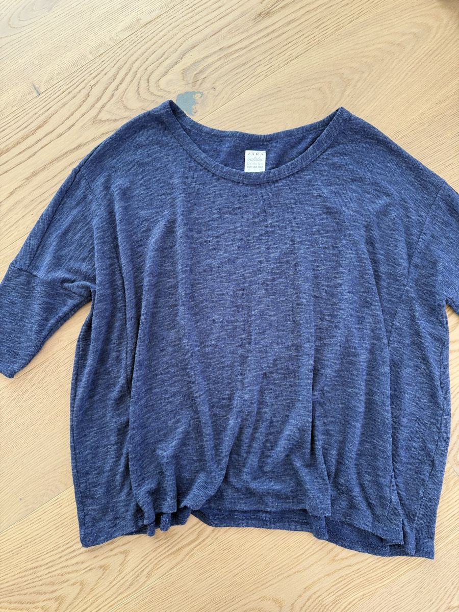 Zara Top: Zara Basic Shirt, Gr. S, Dunkelblau – Usato da Richterswil venduto da KAYLEIGH_77