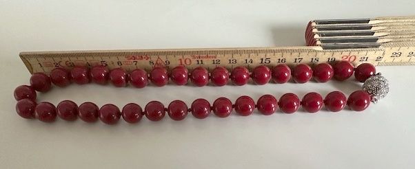 Catenine: Halskette "Perlen" rot mit Armband – Usato da Samedan venduto da Gischpel25 3