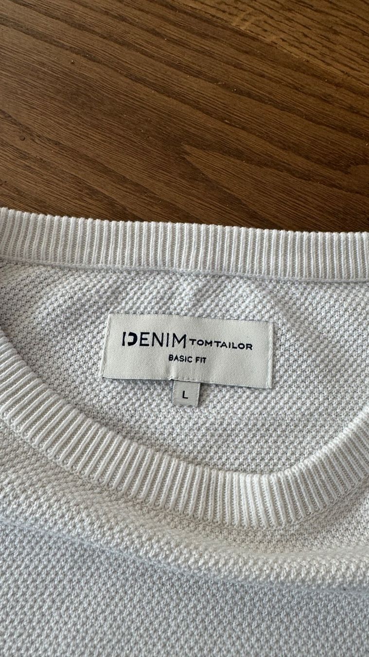 Tom Tailor Pullover & Sweatshirts: Tom Tailor Denim Herrenpullover Basic Fit Creme Gr. L – Gebraucht aus Riehen von To120 7