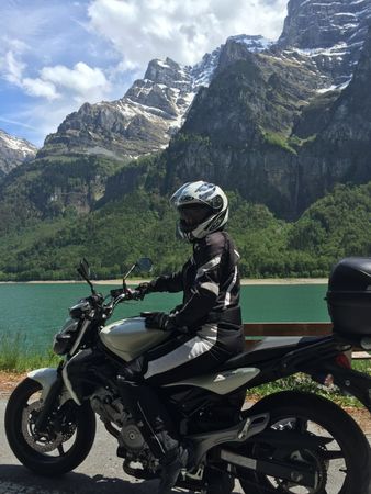 Damen Motorradjacke und -hose Probiker schwarz/weiss Gr.40