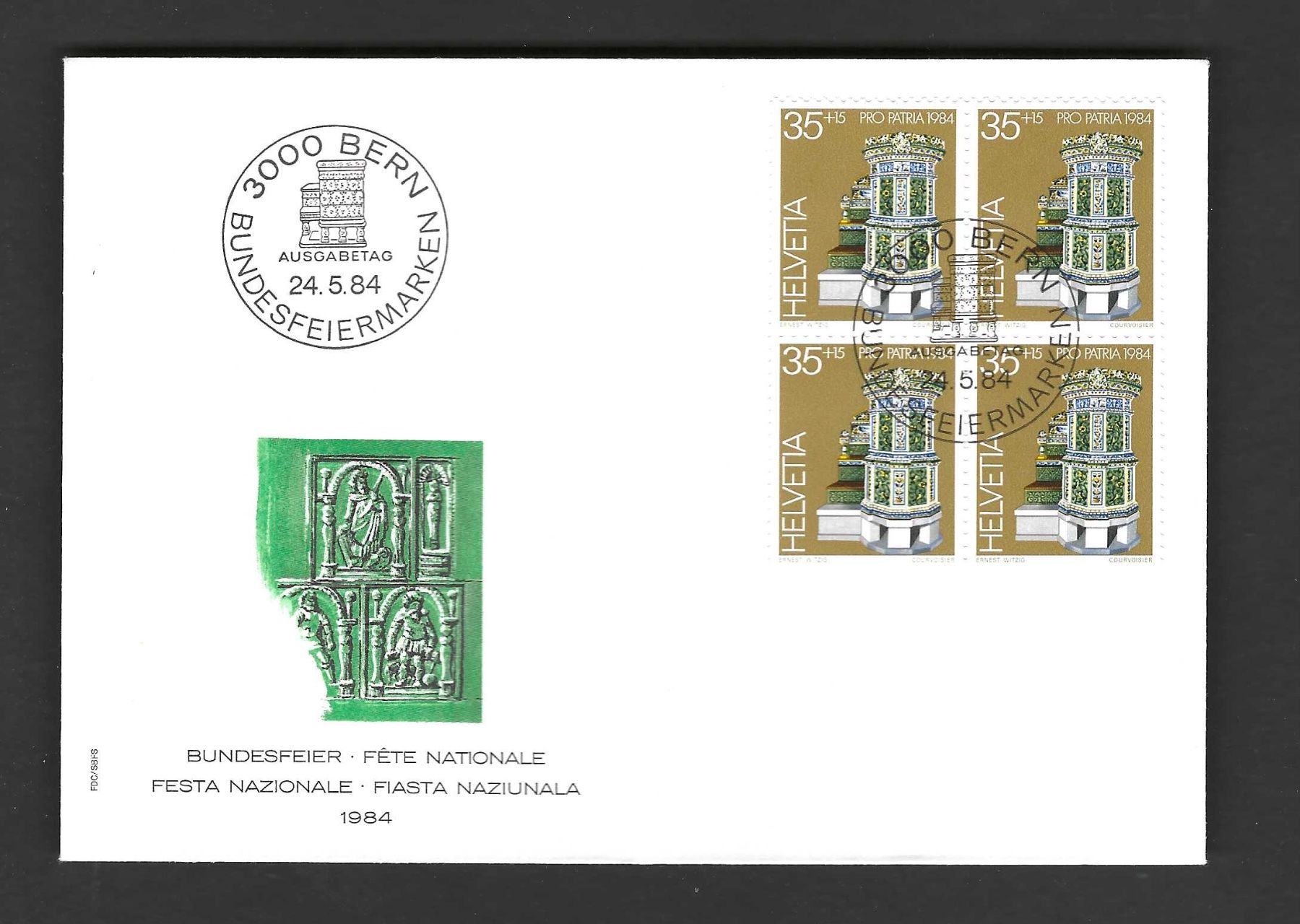 Tutti i francobolli: Pro Patria Viererblock 1984 – Usato da Koblenz venduto da Markenhimmel
