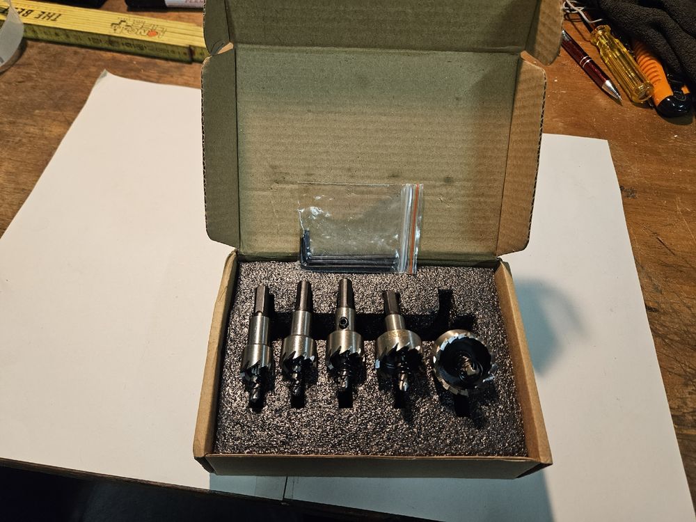 kwb 8-tlg. Diamant-Lochsägen Set 4, 5, 6, 7, 8, 10 und 12 mm mit diamantbestre