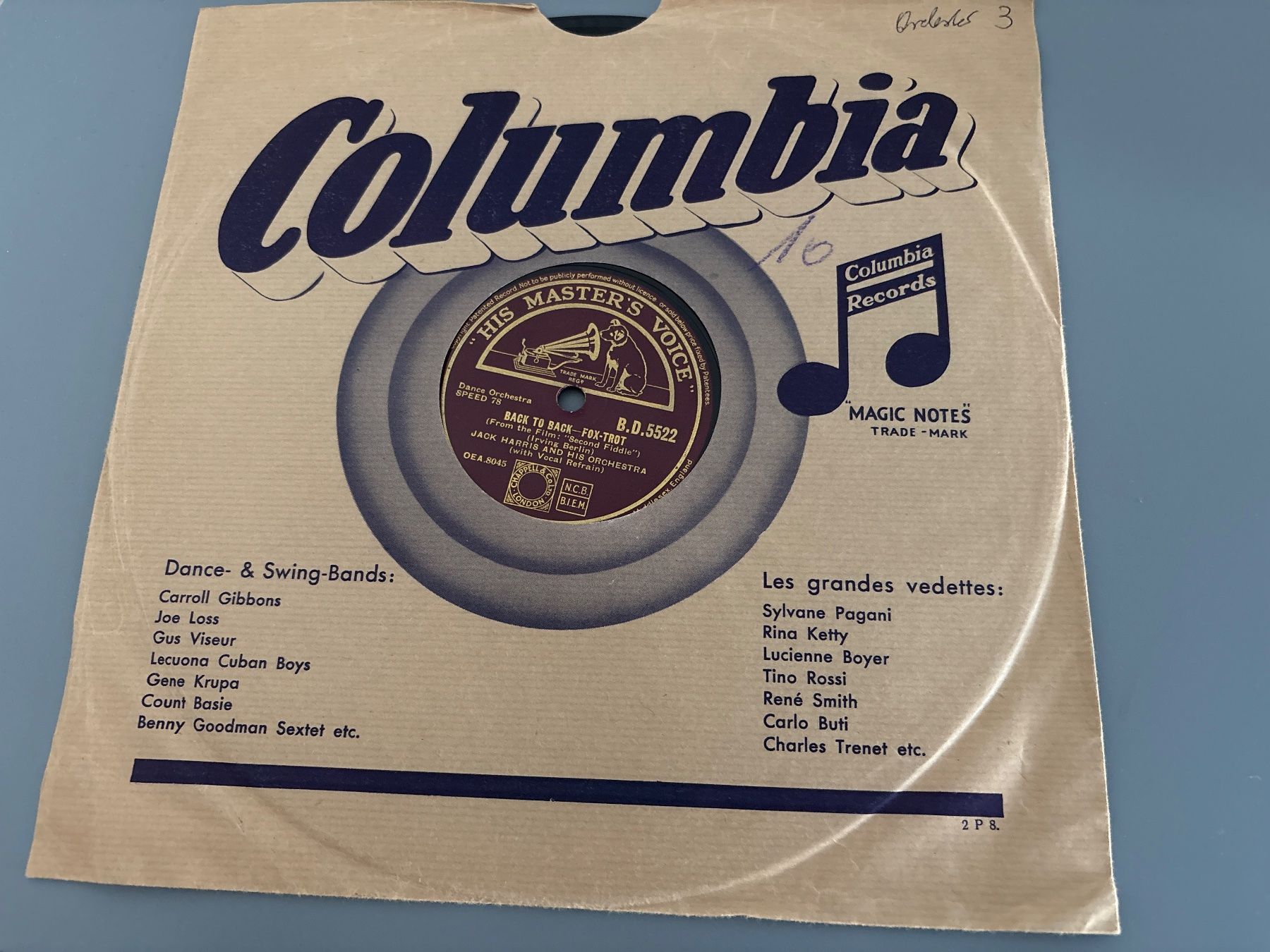 Schallplatten: Schallplatte Jack Harris Orchestra Fox-Trott B.D.5522 – Gebraucht aus Ibach von lisch3 4