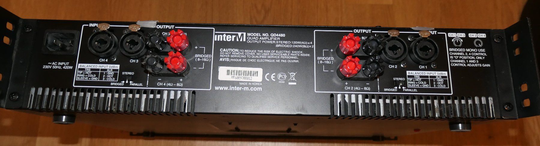 Verstärker: Endstufe InterM QD-4480 – Gebraucht aus Chur von Fl 3