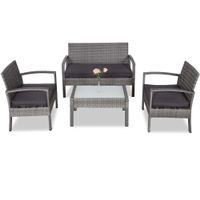 Polyrattan Garten-Sitzgruppe