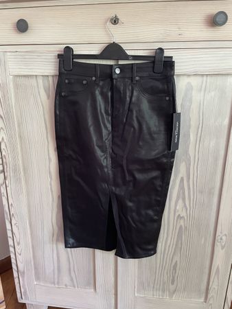 Neu Lederrock schwarz 36/38 Veronica Beard, Grösse 4 US