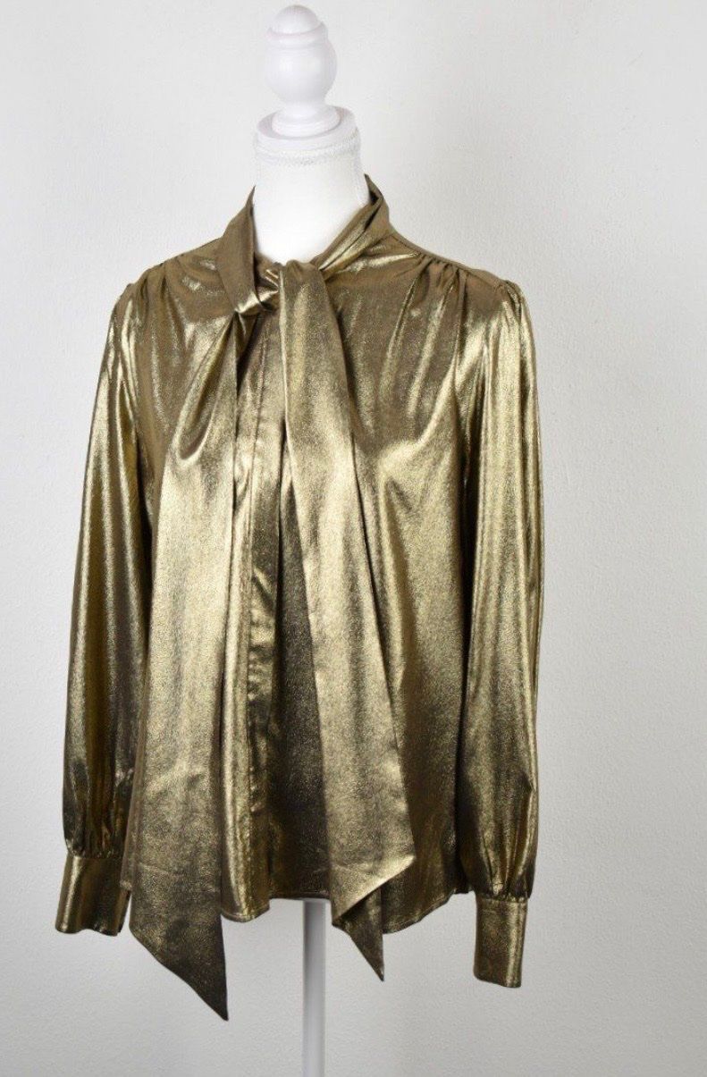 Blusen: LILYSILK Seidenbluse, gold, Gr.38 – Gebraucht aus Weisslingen von Spiegelbild0 1