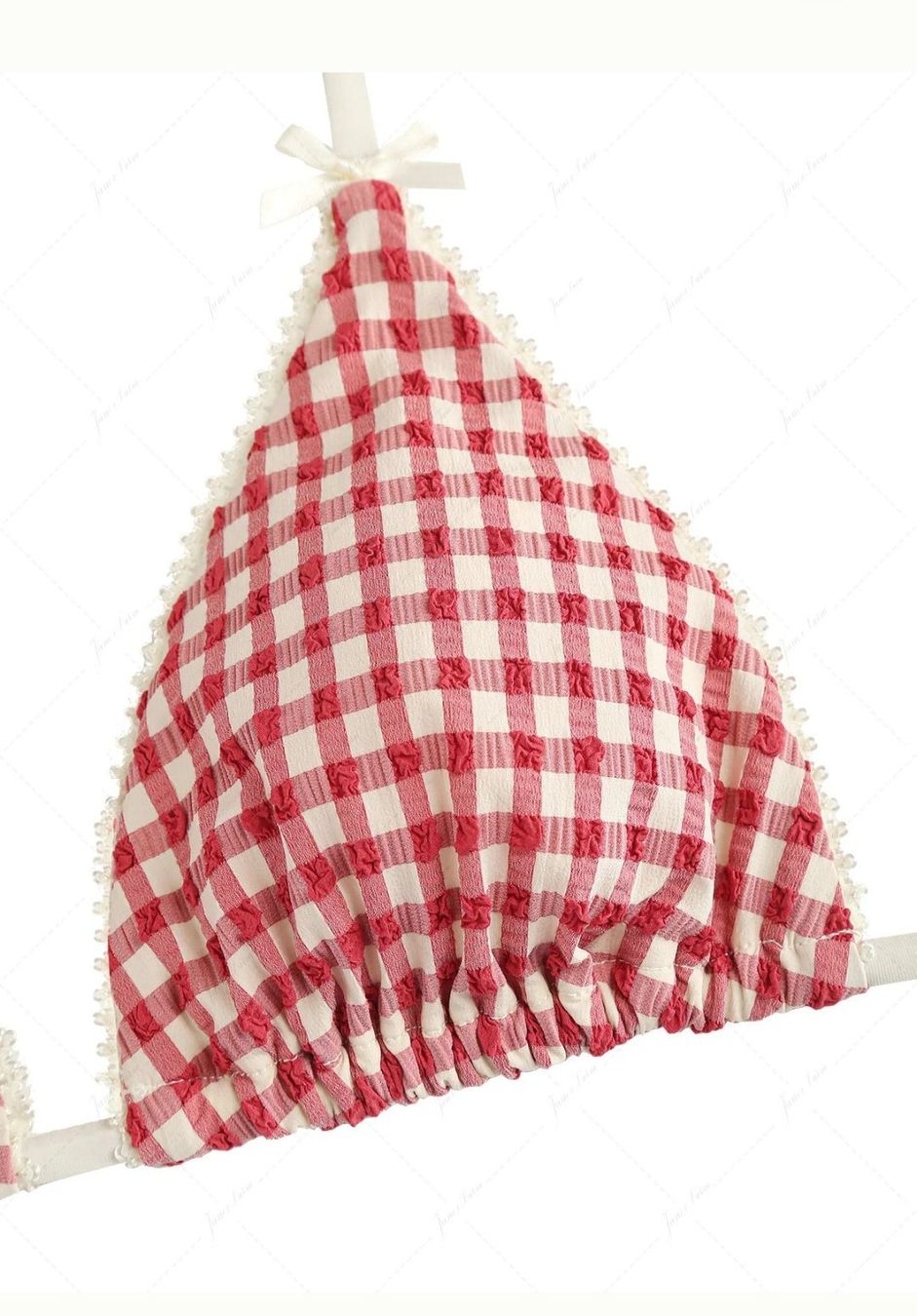 Costumi da bagno & Bikini: Pomegranate Red Gingham Bikini Set – Nuovo e nell'imballaggio originale da Marly venduto da Nabrudis 3