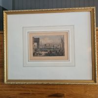 Antiker kolorierter Stich, Venedig, "The Balbi Palace"