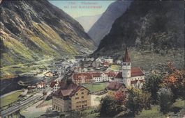 Göschenen UR // Dorf und Gotthard-Tunnel ca. 1910
