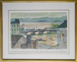 Hans Falk (1918-2002) Zürich Originallithographie 1957