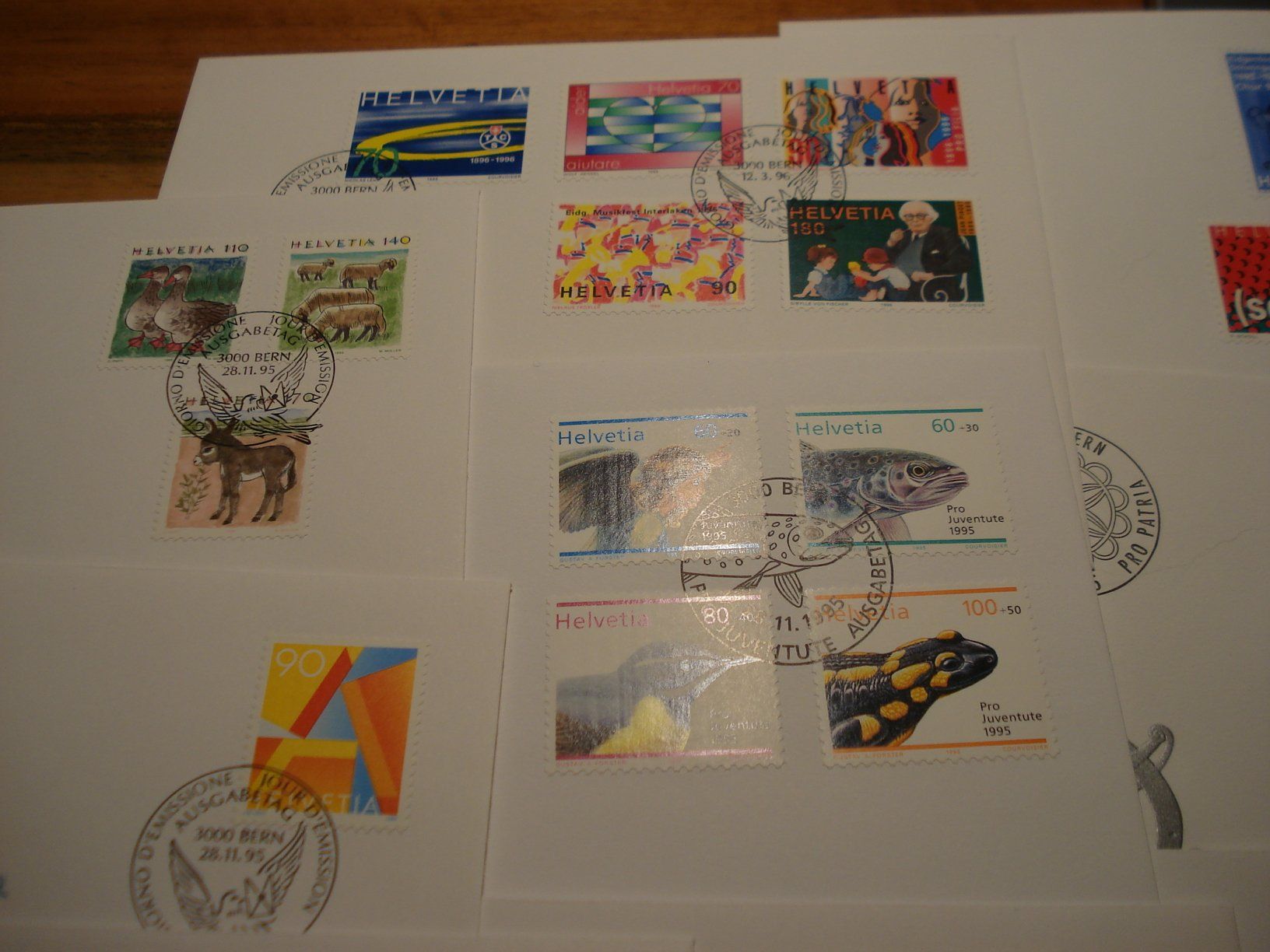 Tutti i francobolli: Moderne FDC Schweiz 1995, 12 Belege – Usato da Niederwil AG venduto da morostahu