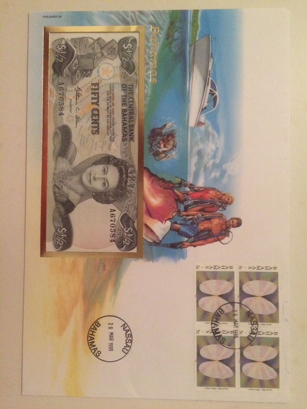Banconote: Banknotenbrief Bahamas – Nuovo e nell'imballaggio originale da Muralto venduto da Alex1912